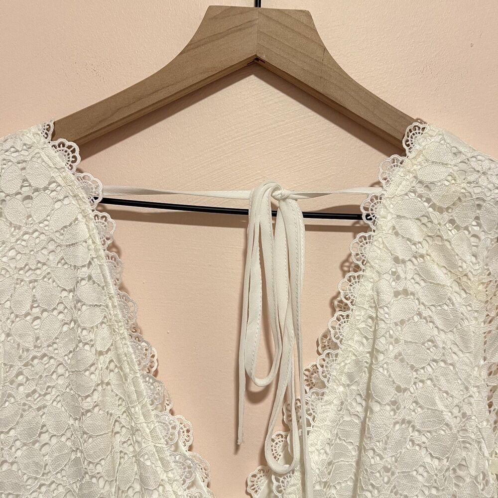 NWT Baltic Born Venice White Lace V Neck Romantic Maxi Dress Size XS - Picture 8 of 11